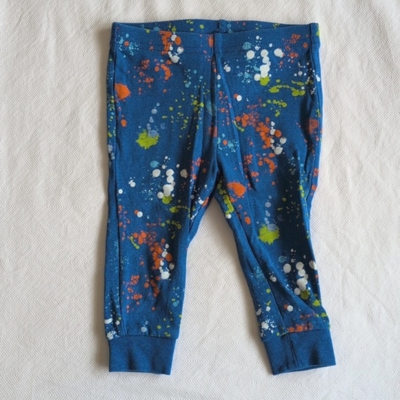 george blue splatter cotton pajamas matching set 6-12 months baby unisex - Picture 5 of 7